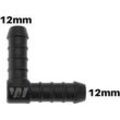 WamSter® L 90° Schlauchverbinder Pipe Connector 12mm Durchmesser