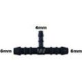WamSter® T Schlauchverbinder Pipe Connector reduziert 6mm 6mm 4mm Durchmesser