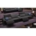 Lounge Sofa Stoff 4-Sitzer Kinosofa BELLA Relax - Grau