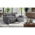 Italienisches Sofagarnitur VENETO Relaxsofa Couchgarnitur - Grau