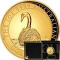 1 Unze Goldmünze Australien Schwan 2023 - High Relief - polierte Platte