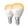 Philips Hue White Ambiance Luster LED Lampe E14 2er Set - Weiß