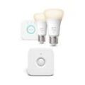 Philips Hue White E27 2er 1100lm Starter Set + Bewegungsmelder