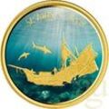 1 Unze Goldmünze EC8 St. Kitts & Nevis - Shipwreck 2021 - coloriert