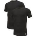 adidas Active Flex Cotton 3 Shirt, 2er-Pack, 4-Wege-Stretch, für Herren, schwarz, XXL