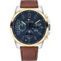 TOMMY HILFIGER Herren Multifunktionsuhr "Decker 1791561", braun