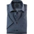 OLYMP Luxor Businesshemd, Modern Fit, Kurzarm, Brusttasche, Kent-Kragen, für Herren, blau, 38