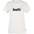 Levi's® T-Shirt, Kurzarm, Rundhals-Ausschnitt, uni, für Damen, weiß, S