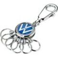 TROIKA® Schlüsselanhänger "VW Logo", Karabiner, silber