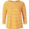 rich&royal Shirt, 3/4-Arm, Baumwolle, für Damen, orange, S