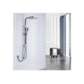 Auralum Brausegarnitur Duschsystem Duschstange mit Regendusche höhenverstellbar Duschset