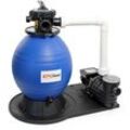 Wiltec - Sandfilteranlage 550 w mit 38l Filtertank und selbstansaugender Pumpe 18000 l/h, Sandfilterpumpe, Pool-Pumpe