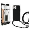 Artwizz HangOn Case Silicone für iPhone 12 / 12 Pro - Elastische Handykette aus Silikon mit Band - Schwarz