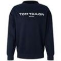 TOM TAILOR Herren Sweatshirt mit Logoprint, blau, Logo Print, Gr. XL