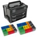 Sortimo Systemkoffer LS-Boxx 306 schwarz mit 2 x i-Boxx 72 , 2 x Insetboxenset H3