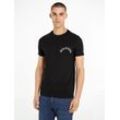 Tommy Hilfiger T-Shirt MONOTYPE BACK PRINT mit Logo-Druck auf der Brust, schwarz