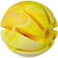 Hundespielball ( Gelb ) Ø7cm, 4er Pack Spielball (100% tpe) Snackball, Zahnpflege, Hundespielzeug Wurfspielzeug, Spiralball für Hunde - Gelb