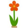 Deko Blume Filz 88 x 31 cm orange grün Jahreszeitliche Dekoration - Trendline
