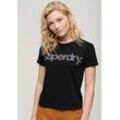 Superdry T-Shirt CORE LOGO CITY FITTED TEE, schwarz