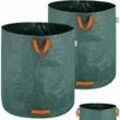 Gardebruk - Gartenabfallsack 2x500 Liter 50 kg Belastbarkeit stabil robust abwaschbar Garten Rasensack Gartentasche Laubsack