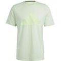 adidas T-Shirt, Logo-Print, für Herren, grün, L