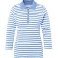 adagio Tilda Poloshirt, 3/4-Arm, Pima-Baumwolle, für Damen, blau, 38