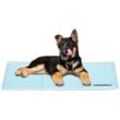 Kühlmatte Hund, 50 x 90 cm, selbstkühlende Hundematte, Gel, abwischbar, Kühlunterlage für Haustiere, hellblau - Relaxdays