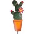 Led Deko Kaktus Gartenstecker Metallfigur Dekopflanze Kakteen Solar Gartendeko