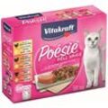 Vitakraft - Katzenfutter Poesie DeliSauce, Multipack Fleisch - 6 Beutel