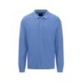 FYNCH-HATTON Langarm-Poloshirt mit Polokragen, blau