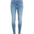 TOMMY Jeans Nora Jeanshose, Skinny, Used-Waschung, für Damen, blau, 28/32