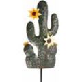 LED Deko Kaktus Gartenstecker Metallfigur Dekopflanze Kakteen Solar Gartendeko
