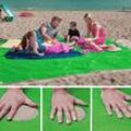 SAND FREE MAT : Strandtuch Anti-Sand-Handtuch mit Haken - 150 x 200 cm Grün - Vert