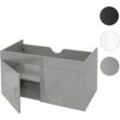 Waschbeckenunterschrank HWC-D16, Waschtischunterschrank Waschtisch Unterschrank Badm√∂bel, hochglanz 90cm ~ grau