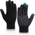 Alster Herz Strickhandschuhe Warme Winter Touchscreen Handschuhe mit Futter