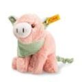 Steiff Kuscheltier Steiff 241192 Piggilee Zappelschwein 18cm rosa Schwein Happy Farm Baby