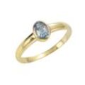 F Ring 333/- Gold Blautopas beh. blau Glänzend (Größe: 058 (18,5))