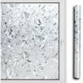 Sichtschutzfolie 3D Fensterfolie Selbstklebend Spiegelfolie Sonnenschutzfolie Blumen 90x200cm - Weiß - Hengda
