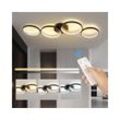 WILGOON Deckenleuchte LED Dimmbar Deckenlampe Modern Wohnzimmerlampe 4 Flammig in Ringoptik