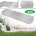 Aufun - Rasenkante Metall 20 m x 15 cm Verzinkt Beetumrandung Beeteinfassung Mähkante Palisade 20 Stücke 100 cm x 15 cm (l x h) Rasenkante