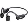 Imperial bluTC active 1 Sport On Ear Kopfhörer Bluetooth® Schwarz Knochenschall-Kopfhörer, Schweißresistent, Nackenbügel