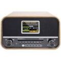 Albrecht DR 870 CD Seniorenradio, DAB+/ UKW/ CD/ USB Tischradio DAB+, UKW DAB+, UKW, Bluetooth® Weckfunktion, Inkl. Fernbedienung Walnuss, Schwarz