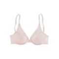 s.Oliver Push-up-BH Amelie aus floraler, transparenter Spitze, Dessous, rosa