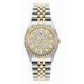 Jacques du Manoir Damen Armband Uhr Inspiration Glamour Edelstahl zweifarbig