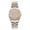 Jacques du Manoir Damen Armband Uhr Inspiration Glamour Edelstahl zweifarbig JWL01104