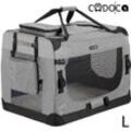 Cadoca® Hundetransportbox Grau L 70x52x52cm
