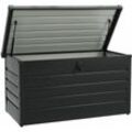 Metall Aufbewahrungsbox Limani 380 Liter - Outdoor Box - wasserdicht, abschließbar - Gartenbox, Auflagenbox, Kissenbox für Garten Anthrazit - Juskys