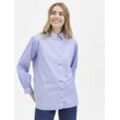 SELECTED FEMME Blusenshirt Basic Langarm Hemd Bluse aus Baumwolle SLFREKA (1-tlg) 4185 in Blau