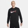 Nike Air Fleece-Sweatshirt mit Rundhalsausschnitt für Herren - Schwarz
