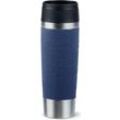 Emsa Thermobecher Travel Mug Classic, mit 360°-Trinköffnung, Edelstahl, Kunststoff, Silikon, 4h heiß, 8h kalt - 360 ml / 6h heiß, 12h kalt - 500 ml, 100% dicht, blau
